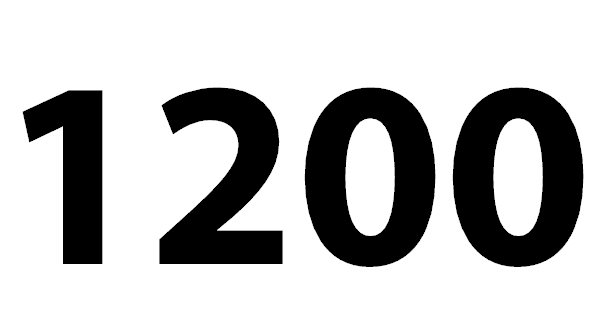 Zahl 1200