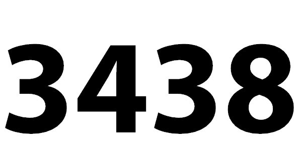 Zahl 3438