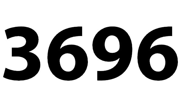 3696