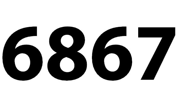6867