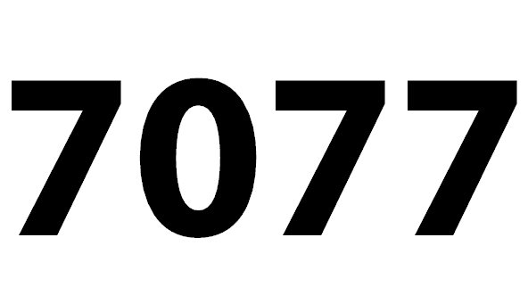7077