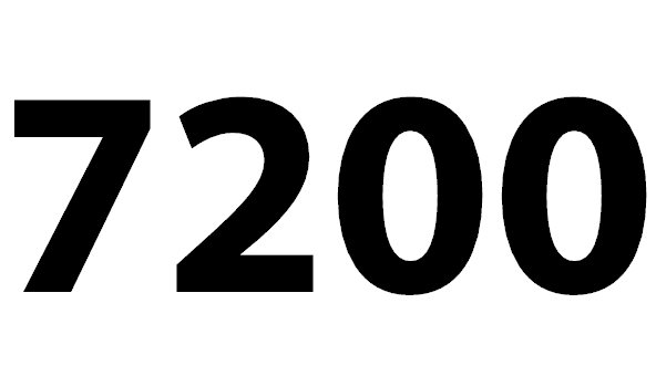 Zahl 7200