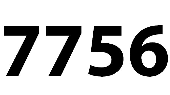 Zahl 7756