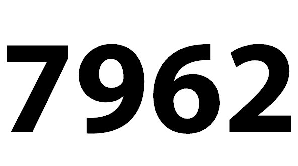 Zahl 7962