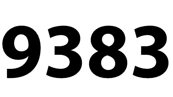Zahl 9383